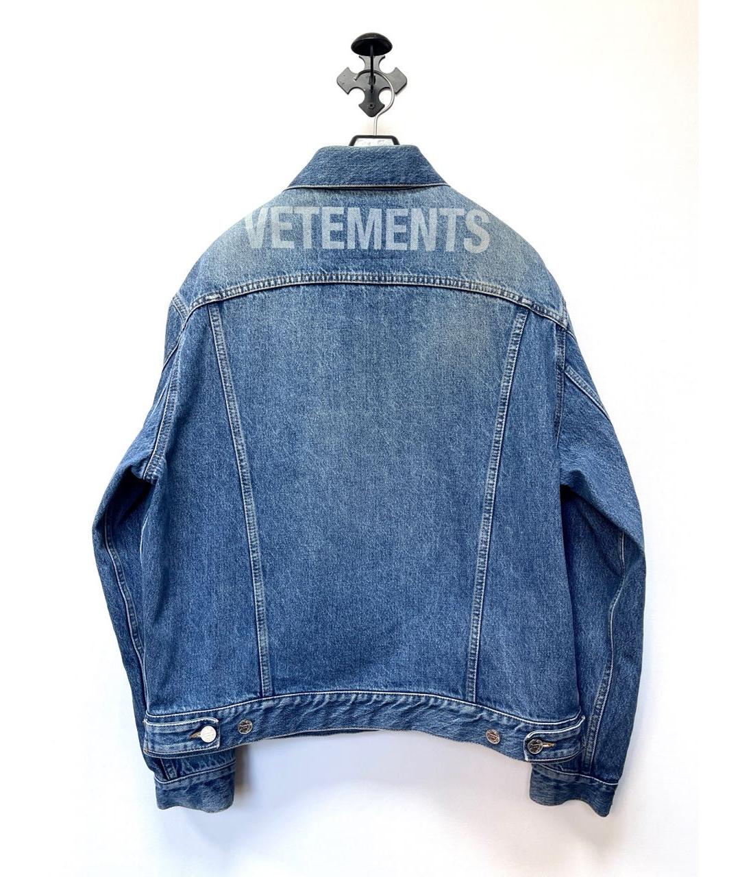 VETEMENTS Синяя деним куртка, фото 4