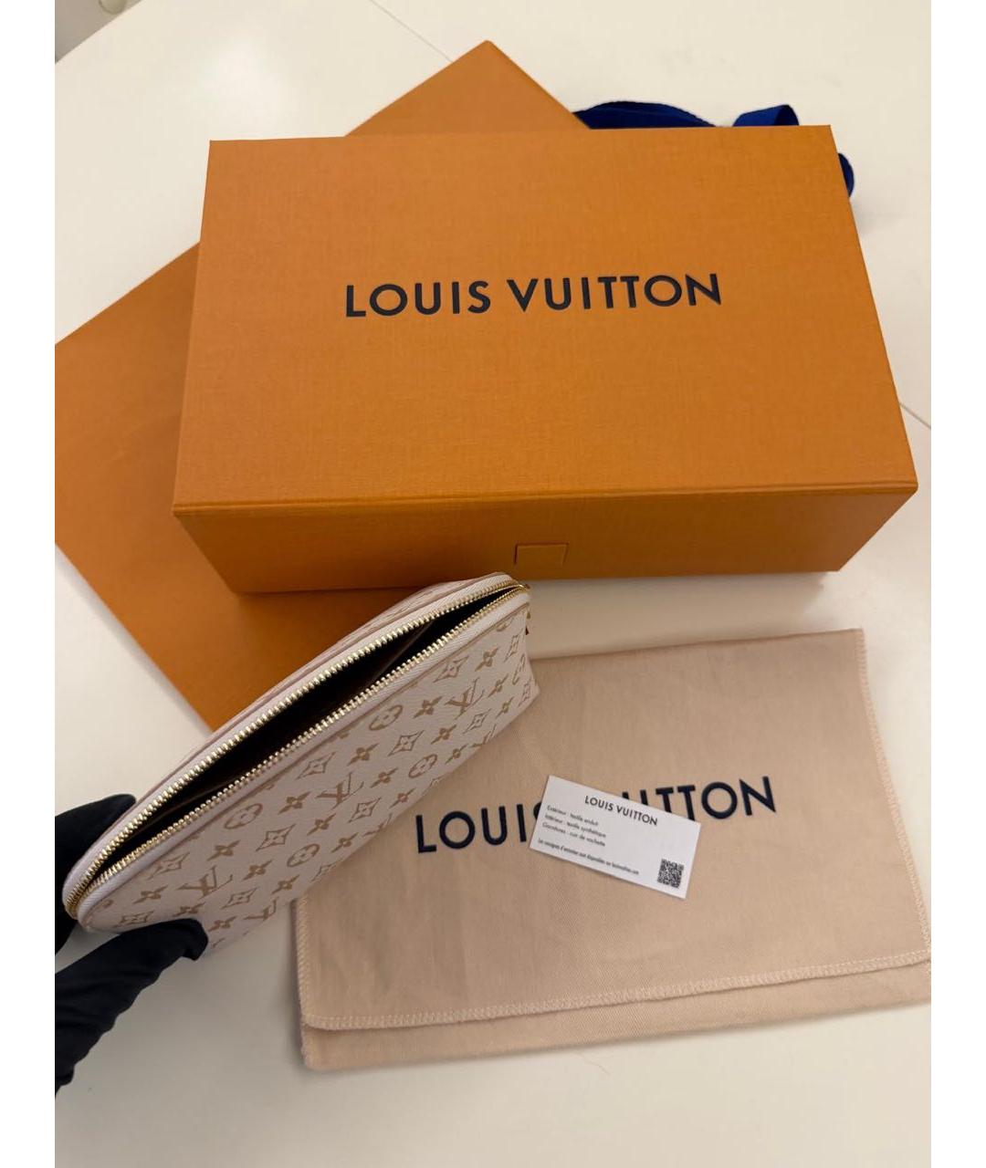 LOUIS VUITTON Бежевая косметичка, фото 3