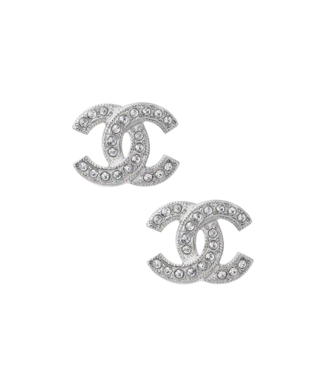 CHANEL Серебряные металлические серьги, фото 6