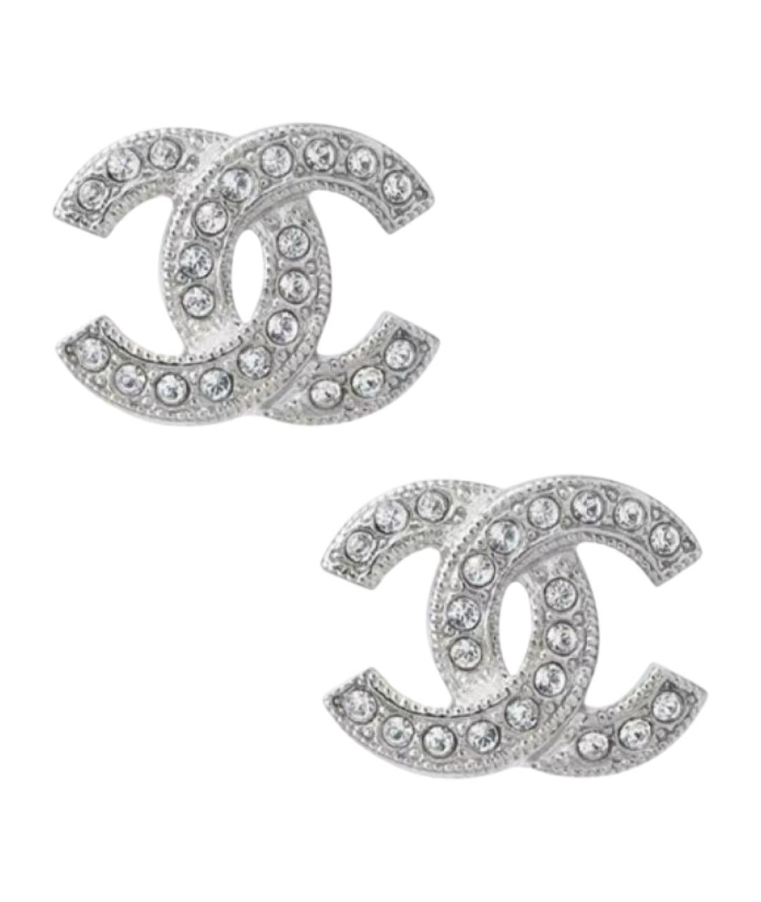 CHANEL Серебряные металлические серьги, фото 1