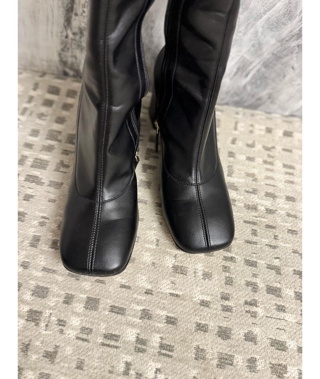 GIANVITO ROSSI Черные кожаные ботфорты, фото 2