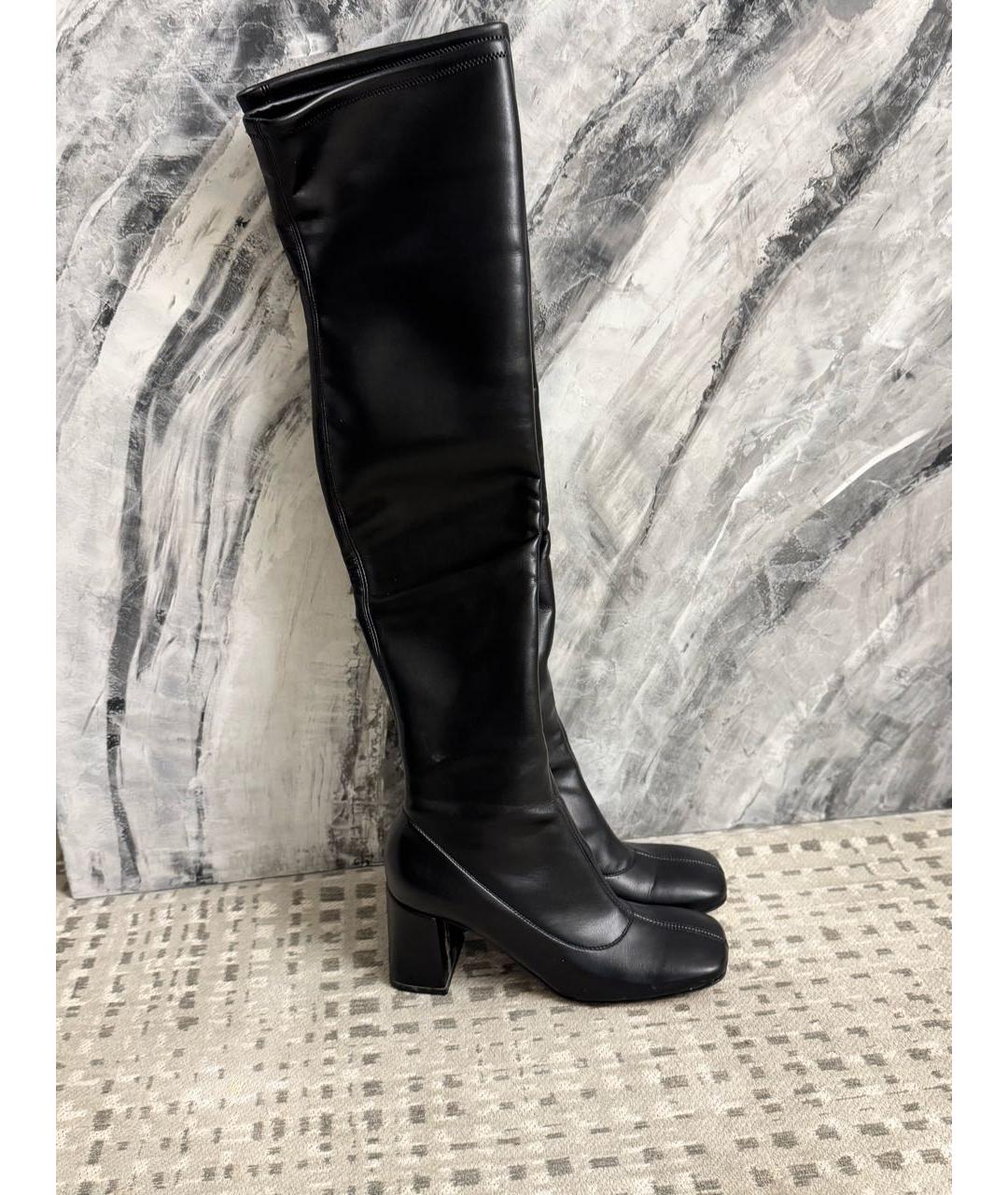 GIANVITO ROSSI Черные кожаные ботфорты, фото 5