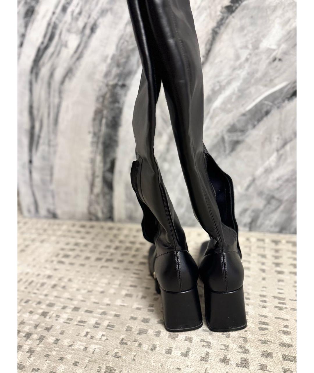 GIANVITO ROSSI Черные кожаные ботфорты, фото 4