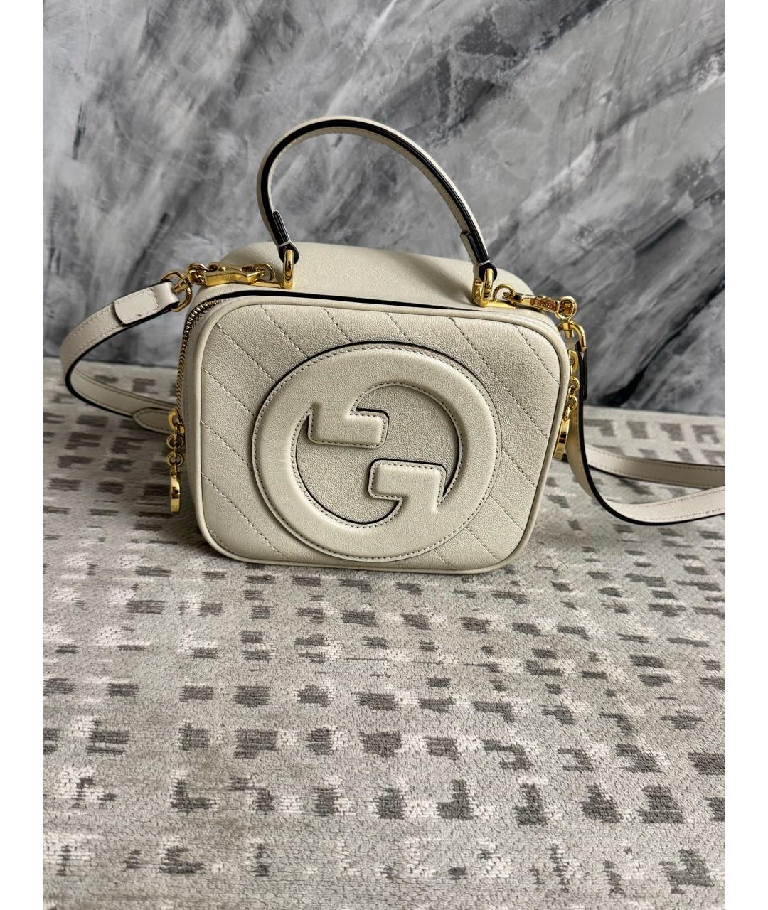 GUCCI Бежевая кожаная сумка через плечо, фото 5