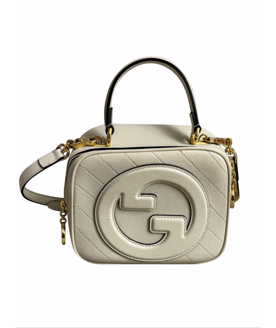 GUCCI Бежевая кожаная сумка через плечо, фото 1