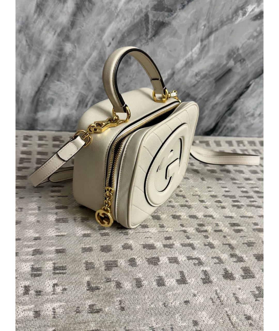 GUCCI Бежевая кожаная сумка через плечо, фото 2
