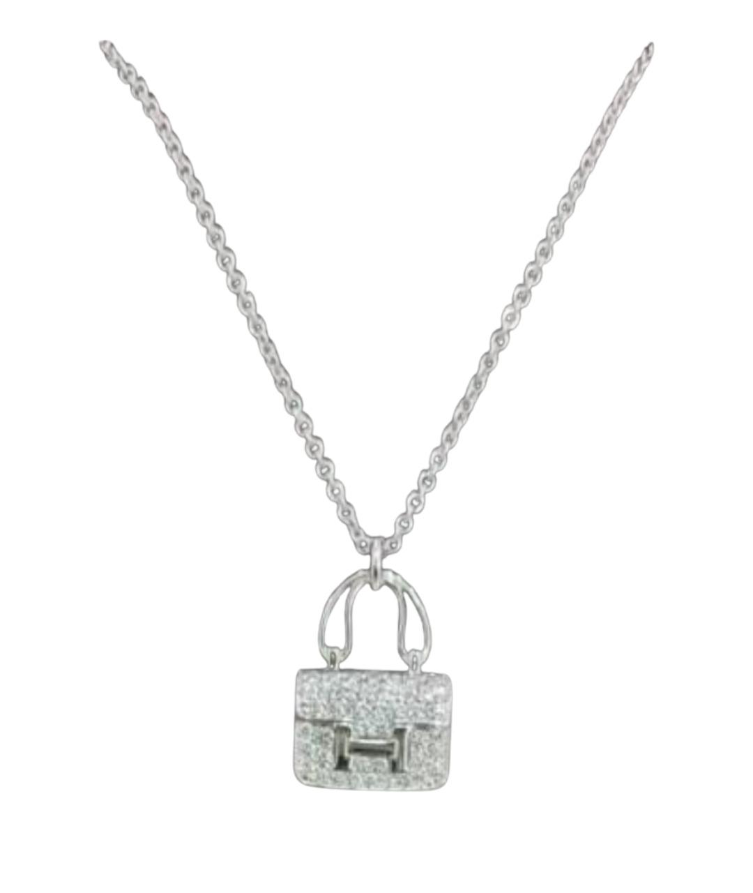 HERMES Серебряная подвеска из белого золота, фото 1
