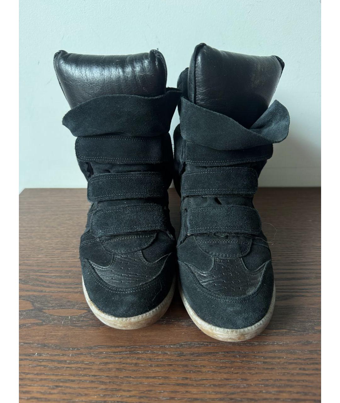 ISABEL MARANT ETOILE Черные замшевые кеды, фото 2