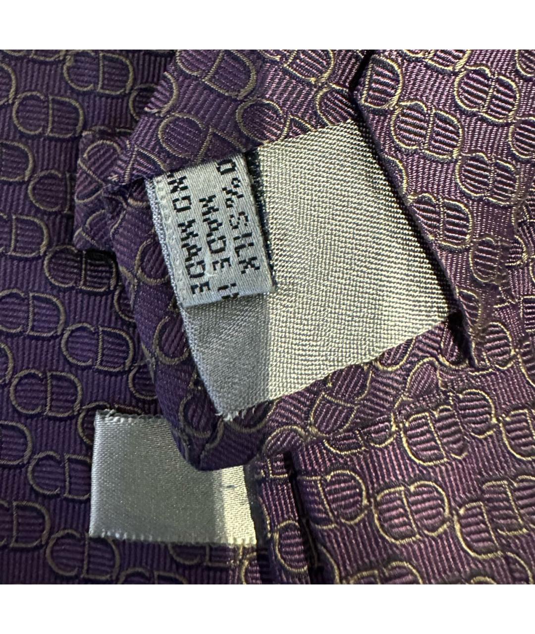 CHRISTIAN DIOR Фиолетовый шелковый галстук, фото 4