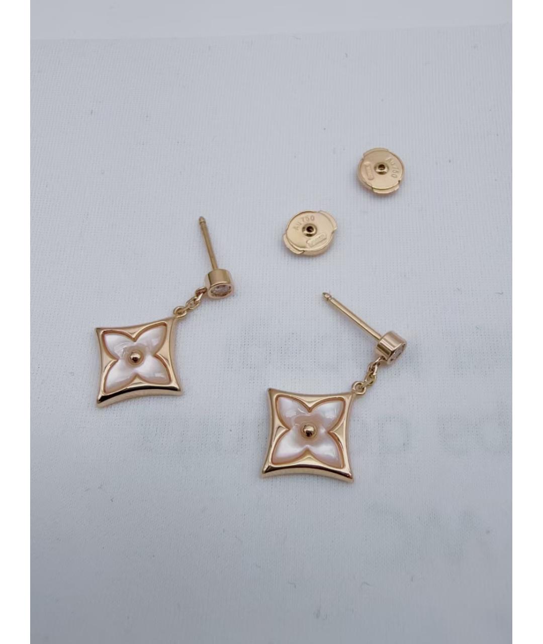 LOUIS VUITTON Золотые серьги, фото 3