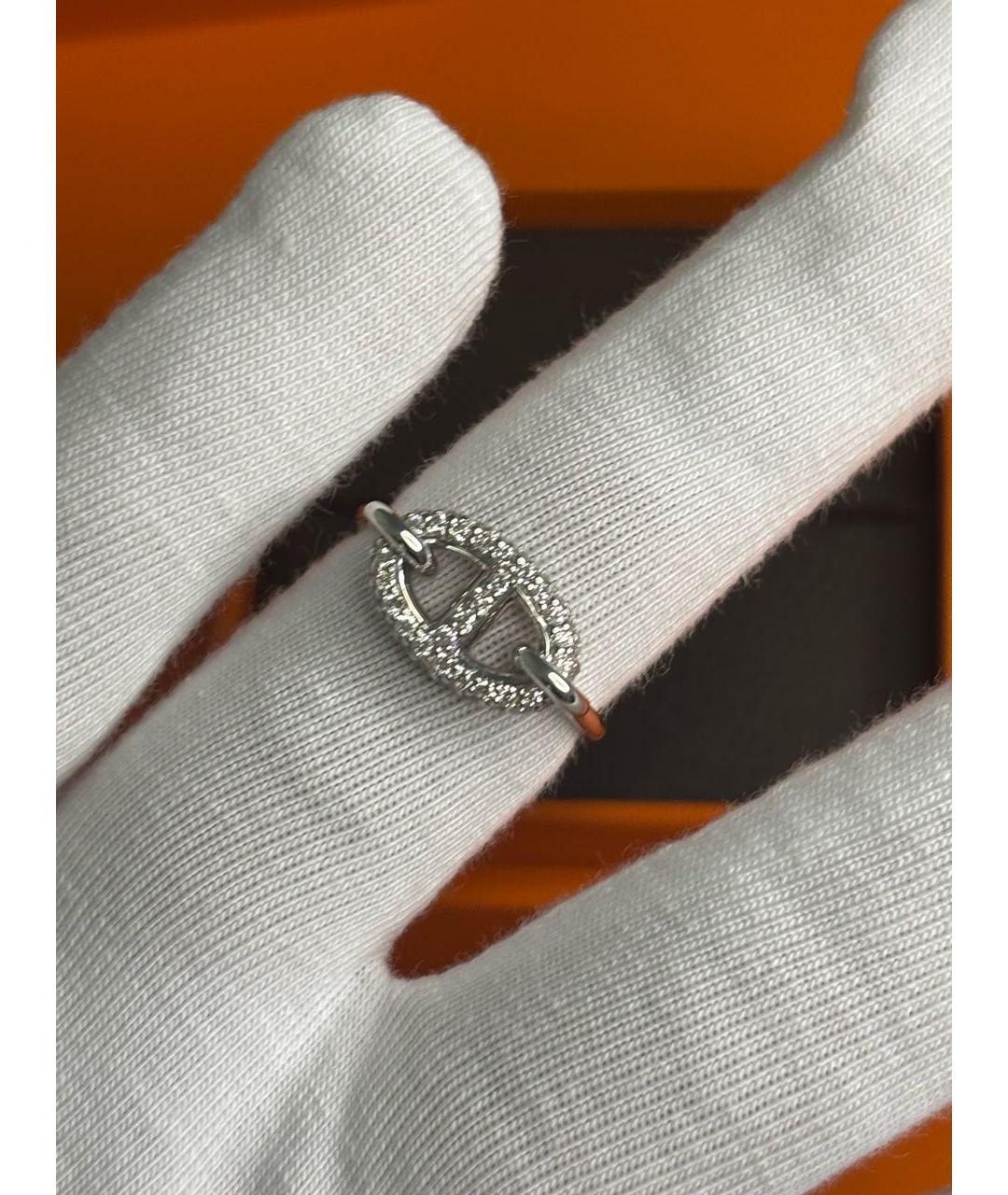 HERMES Серебряное кольцо из белого золота, фото 3