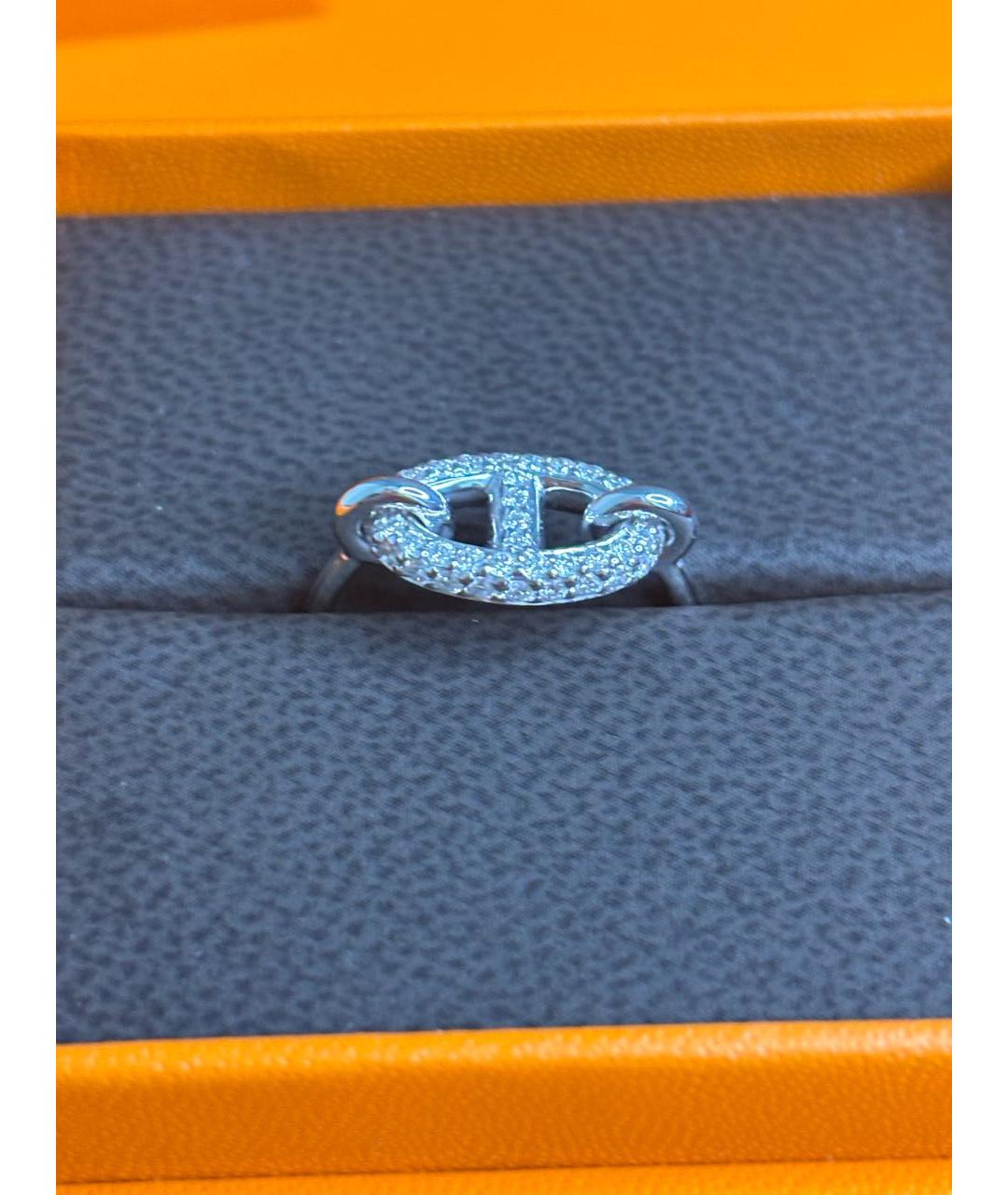 HERMES Серебряное кольцо из белого золота, фото 2