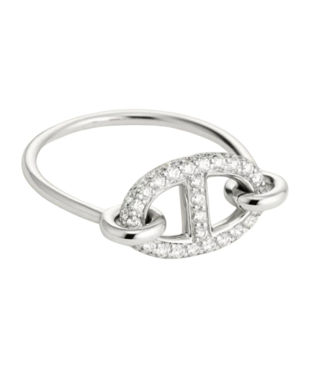HERMES Серебряное кольцо из белого золота, фото 1