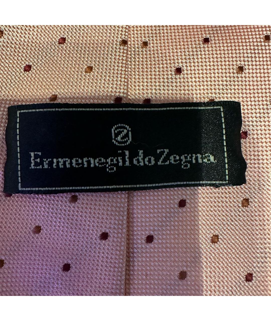 ERMENEGILDO ZEGNA XXX Розовый шелковый галстук, фото 3