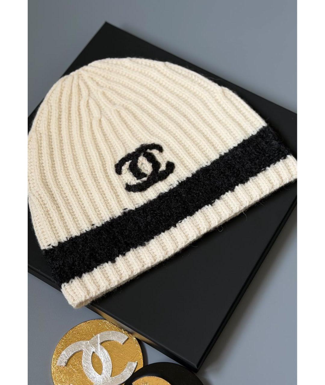CHANEL Белая шапка, фото 3
