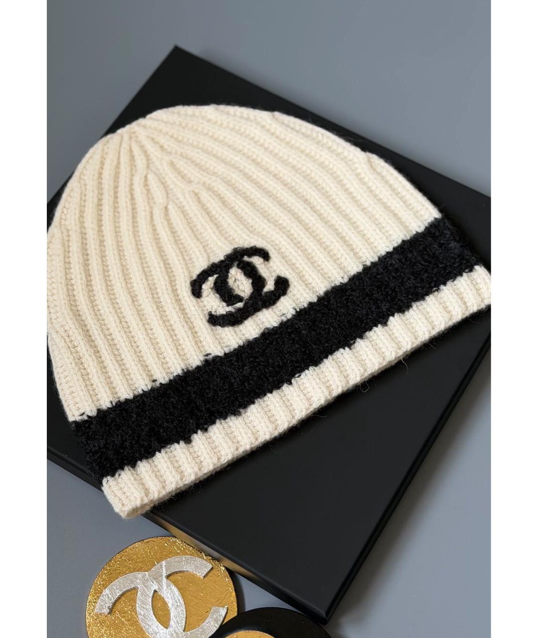 CHANEL Белая шапка, фото 2