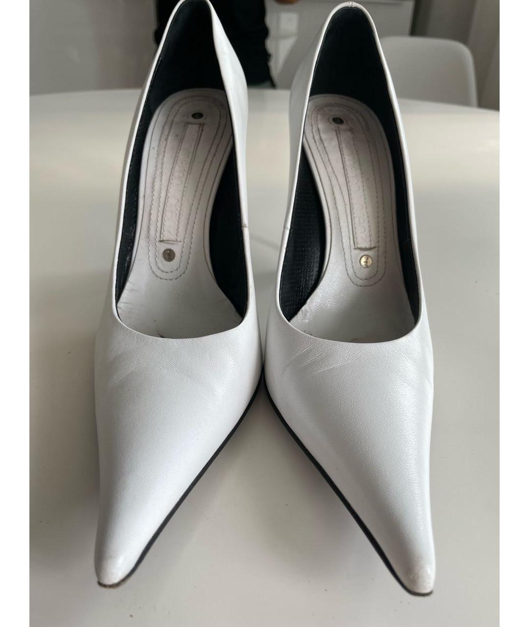 GIAN MARCO LORENZI Белые кожаные туфли, фото 2