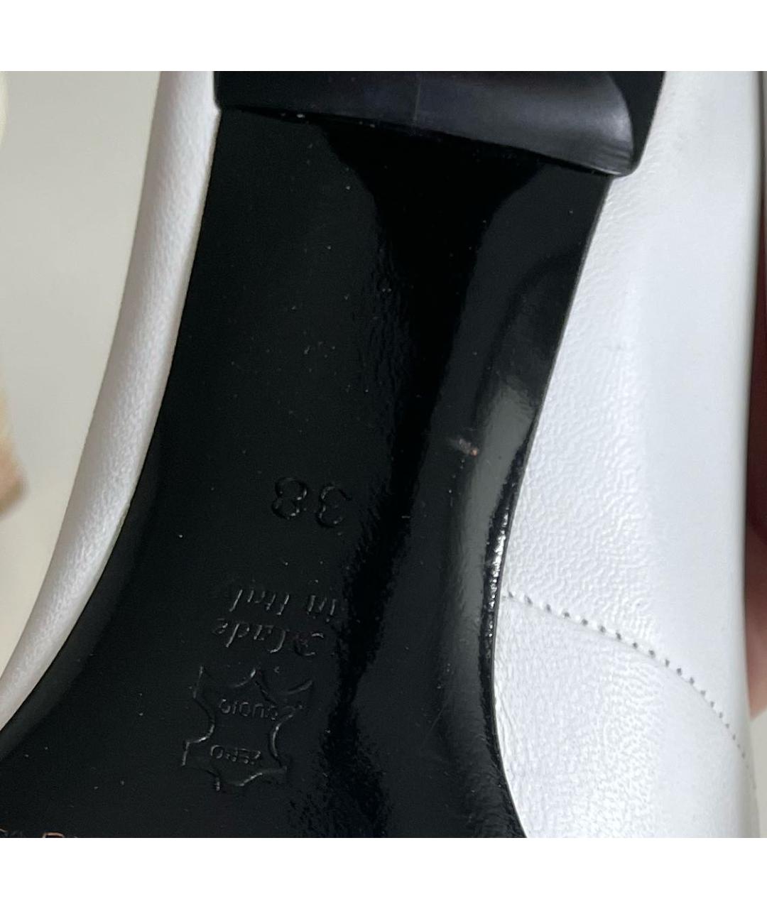 GIAN MARCO LORENZI Белые кожаные туфли, фото 5