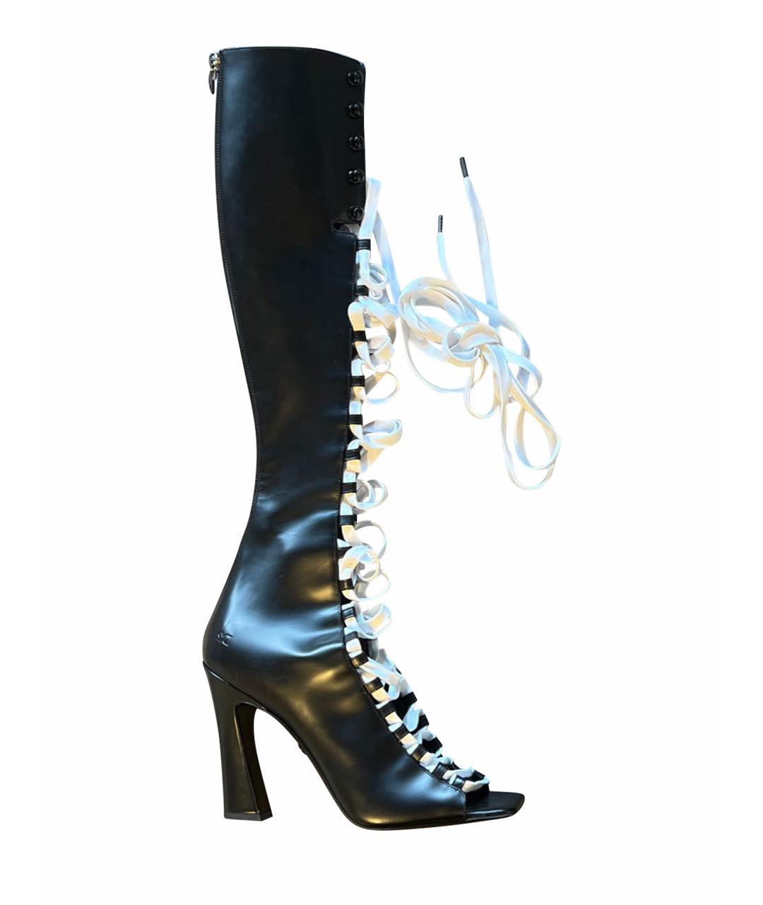DSQUARED2 Черные кожаные сапоги, фото 1