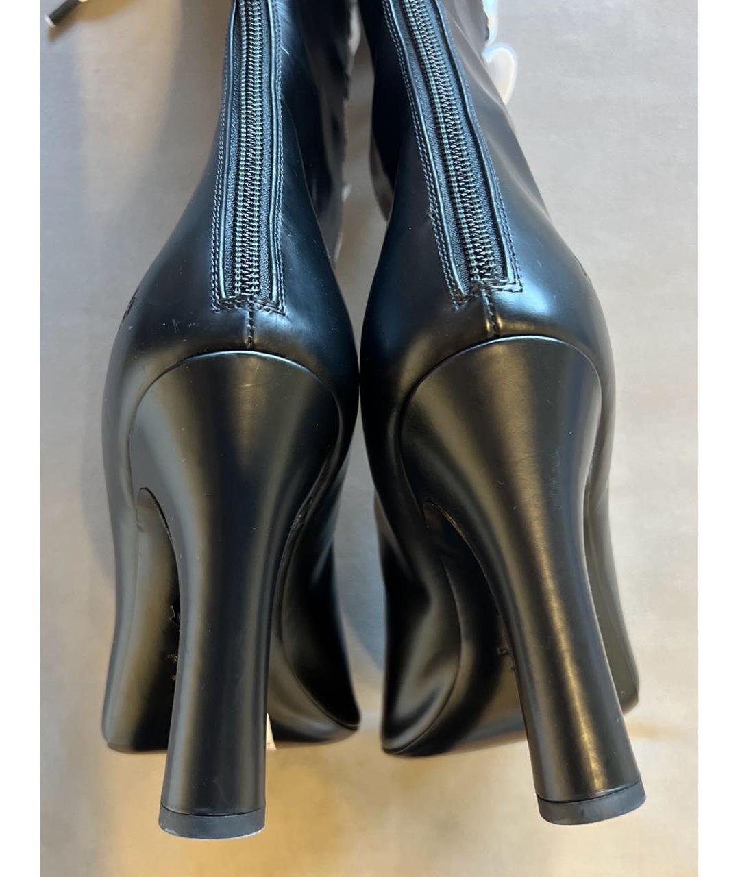 DSQUARED2 Черные кожаные сапоги, фото 4