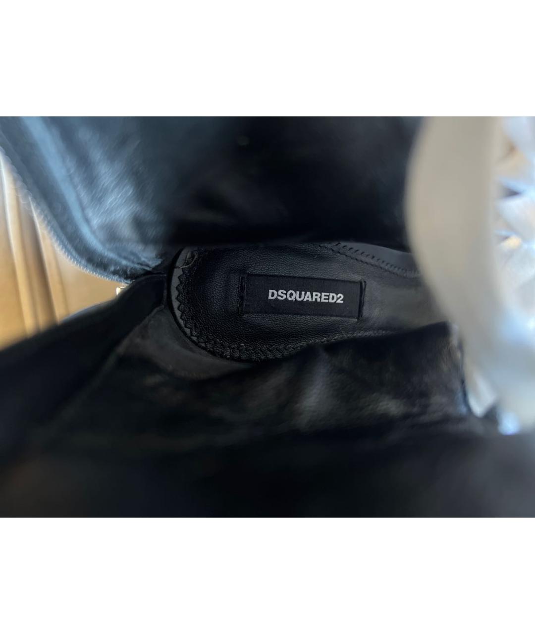 DSQUARED2 Черные кожаные сапоги, фото 7