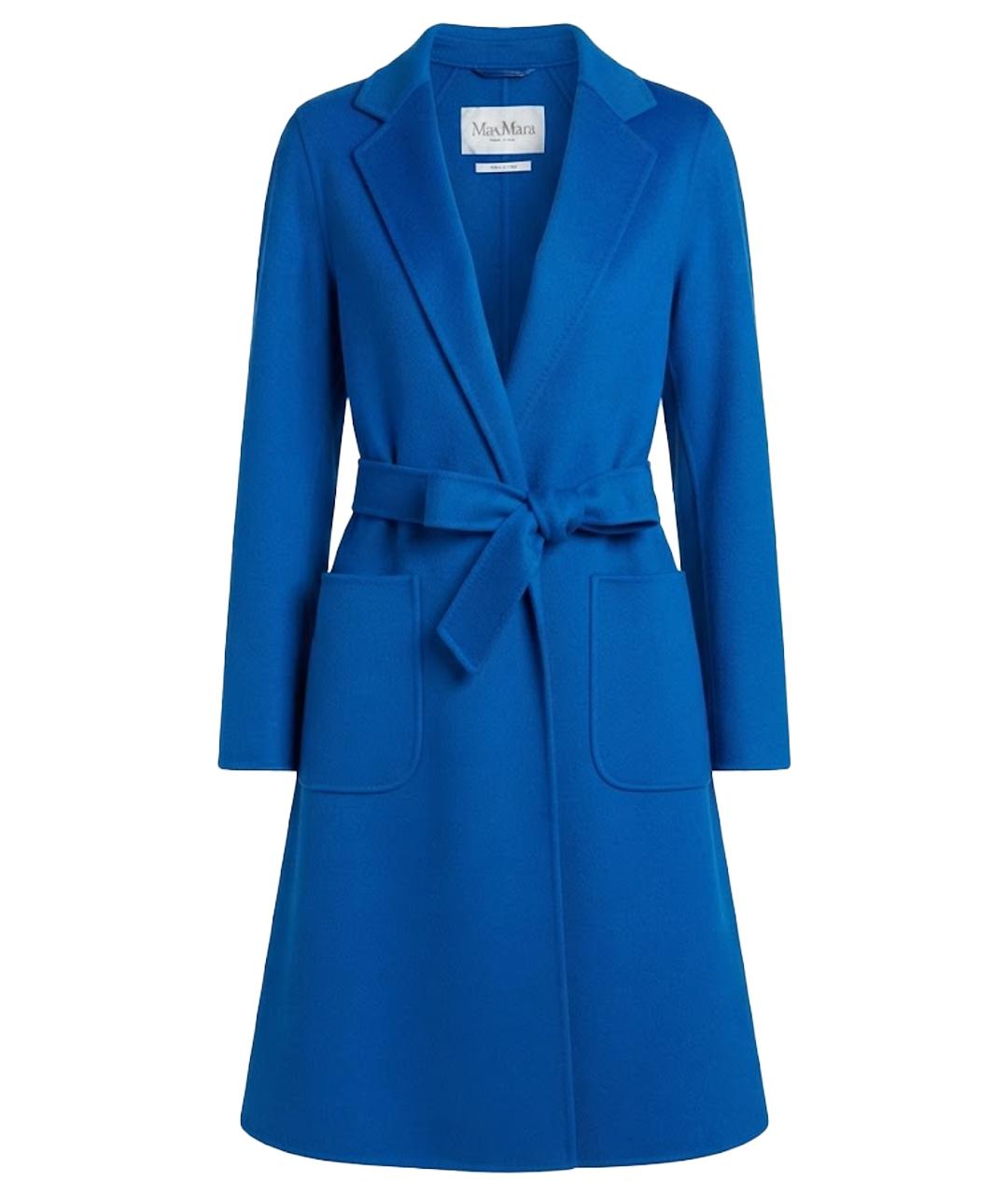 MAX MARA Синее шерстяное пальто, фото 1