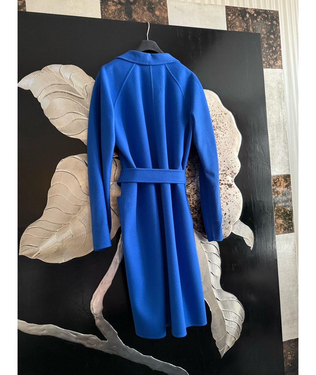 MAX MARA Синее шерстяное пальто, фото 2