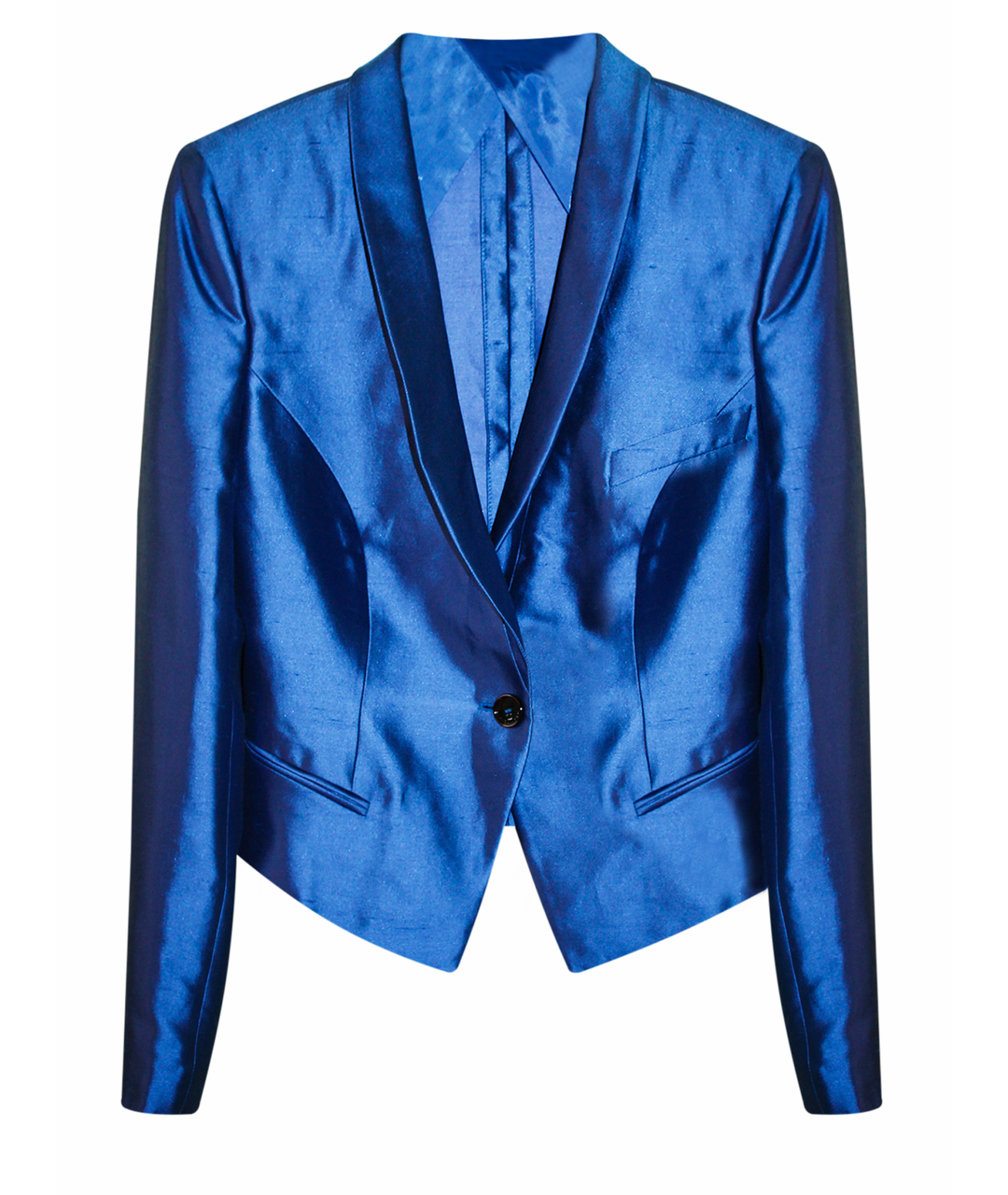 JOHN RICHMOND Синий шелковый жакет/пиджак, фото 1