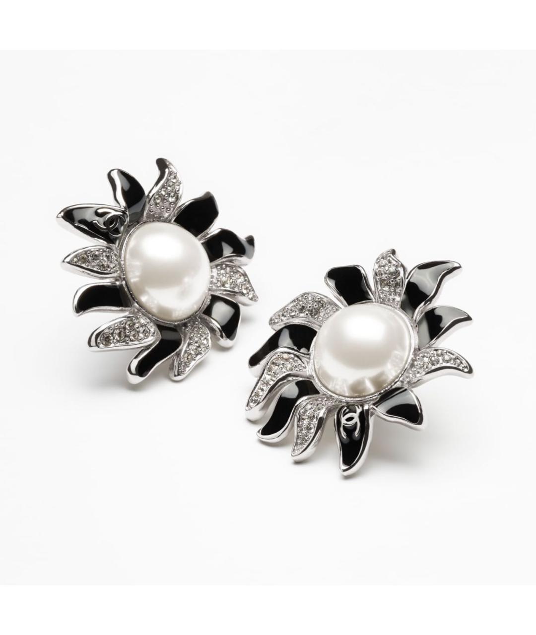 CHANEL Серебряные металлические серьги, фото 2