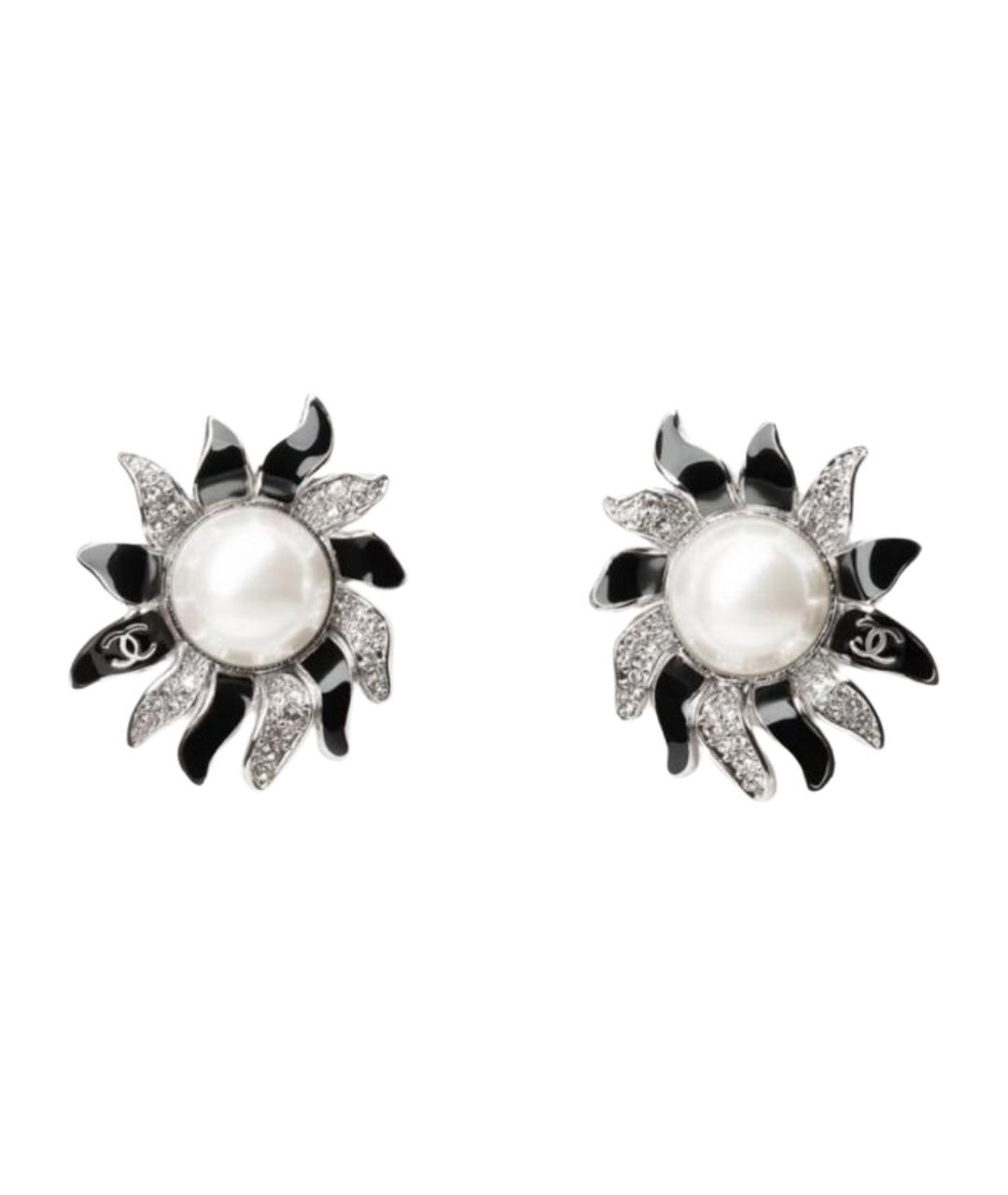 CHANEL Серебряные металлические серьги, фото 1