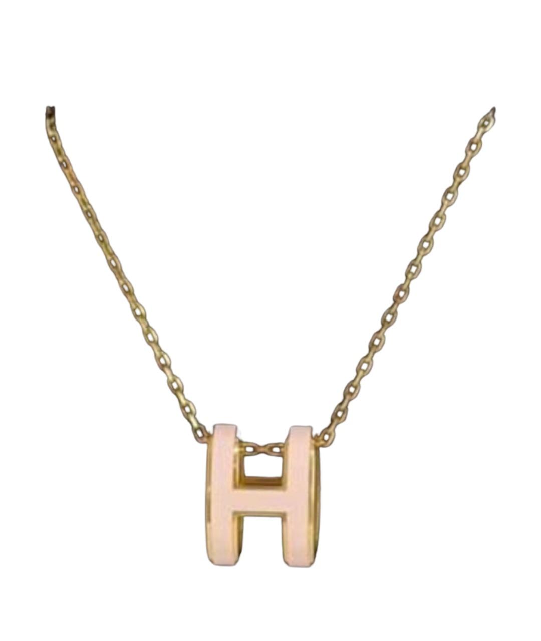 HERMES Розовая металлическая подвеска, фото 1