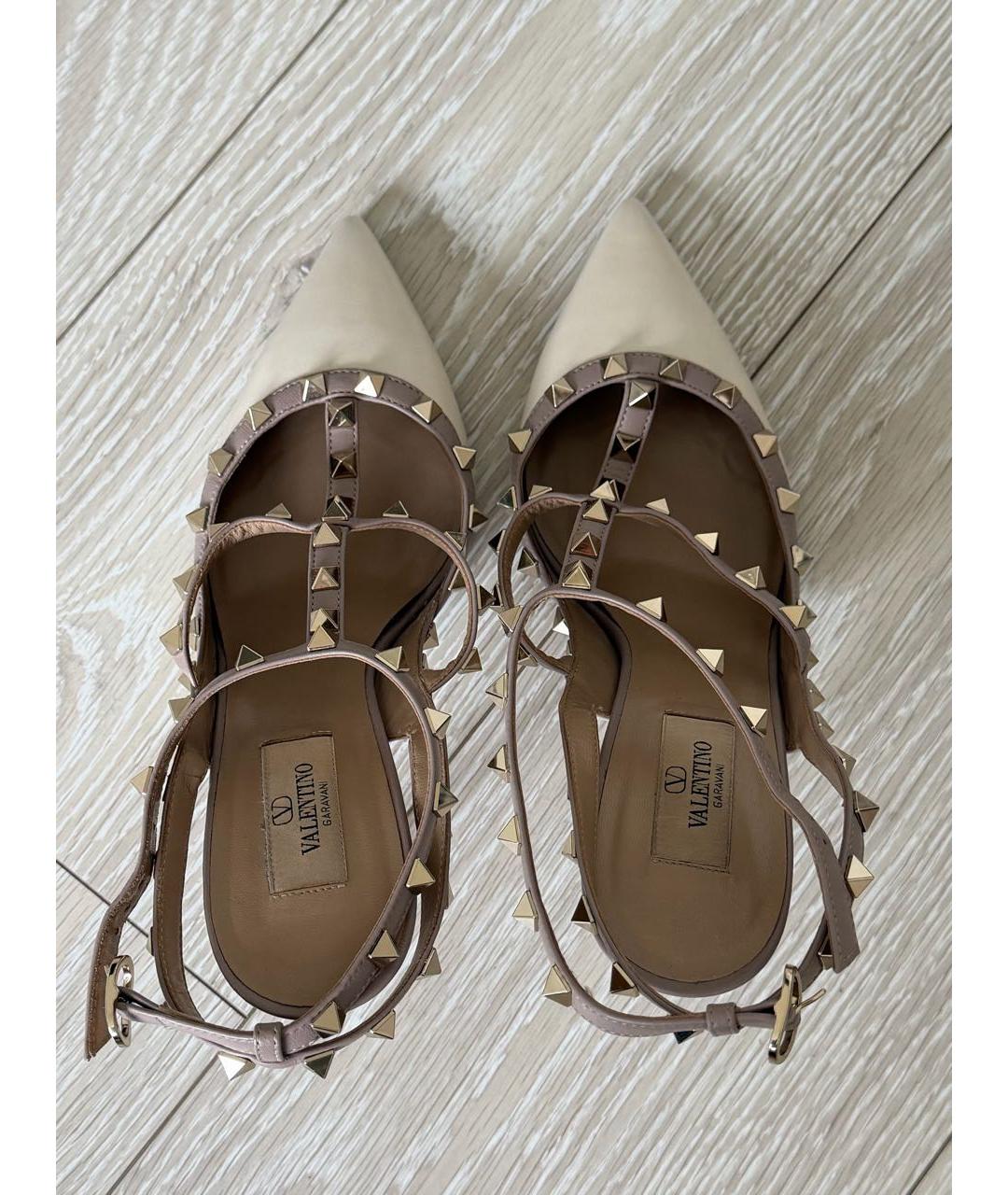 VALENTINO Бежевые кожаные туфли, фото 3