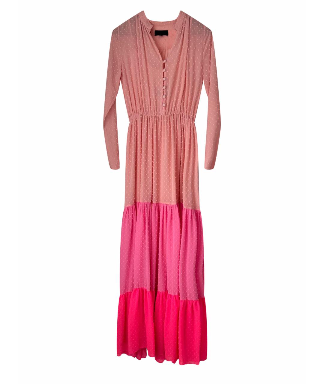 SALONI Розовое полиэстеровое вечернее платье, фото 1