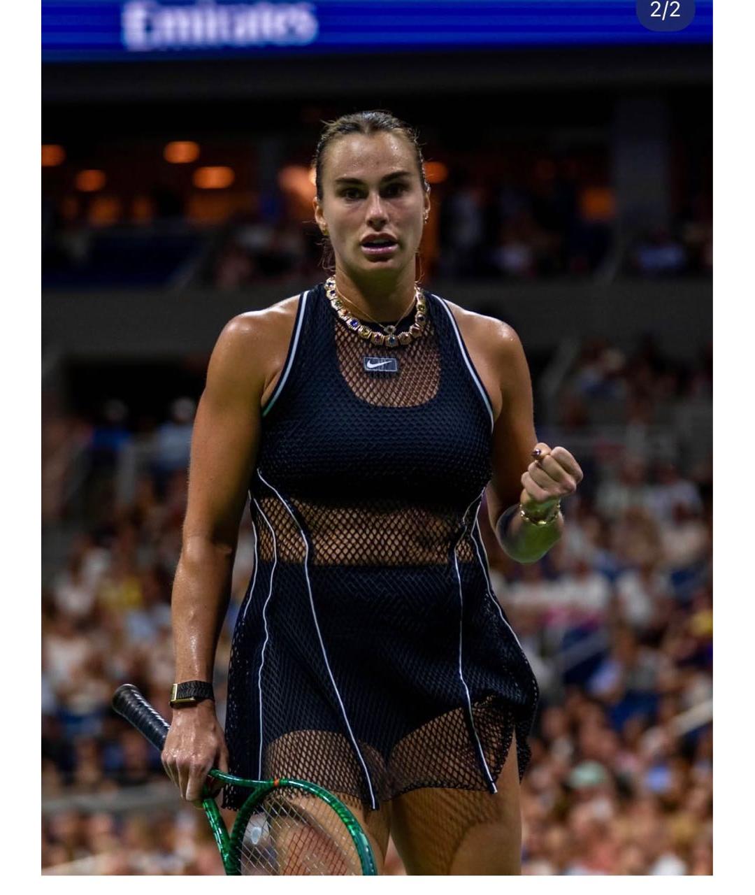 NIKE Черное сетчатое платье, фото 4