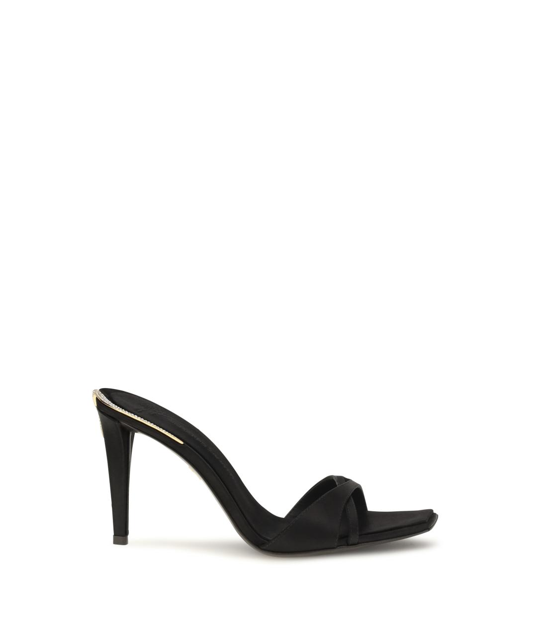 GIUSEPPE ZANOTTI DESIGN Черные текстильные мюли, фото 5