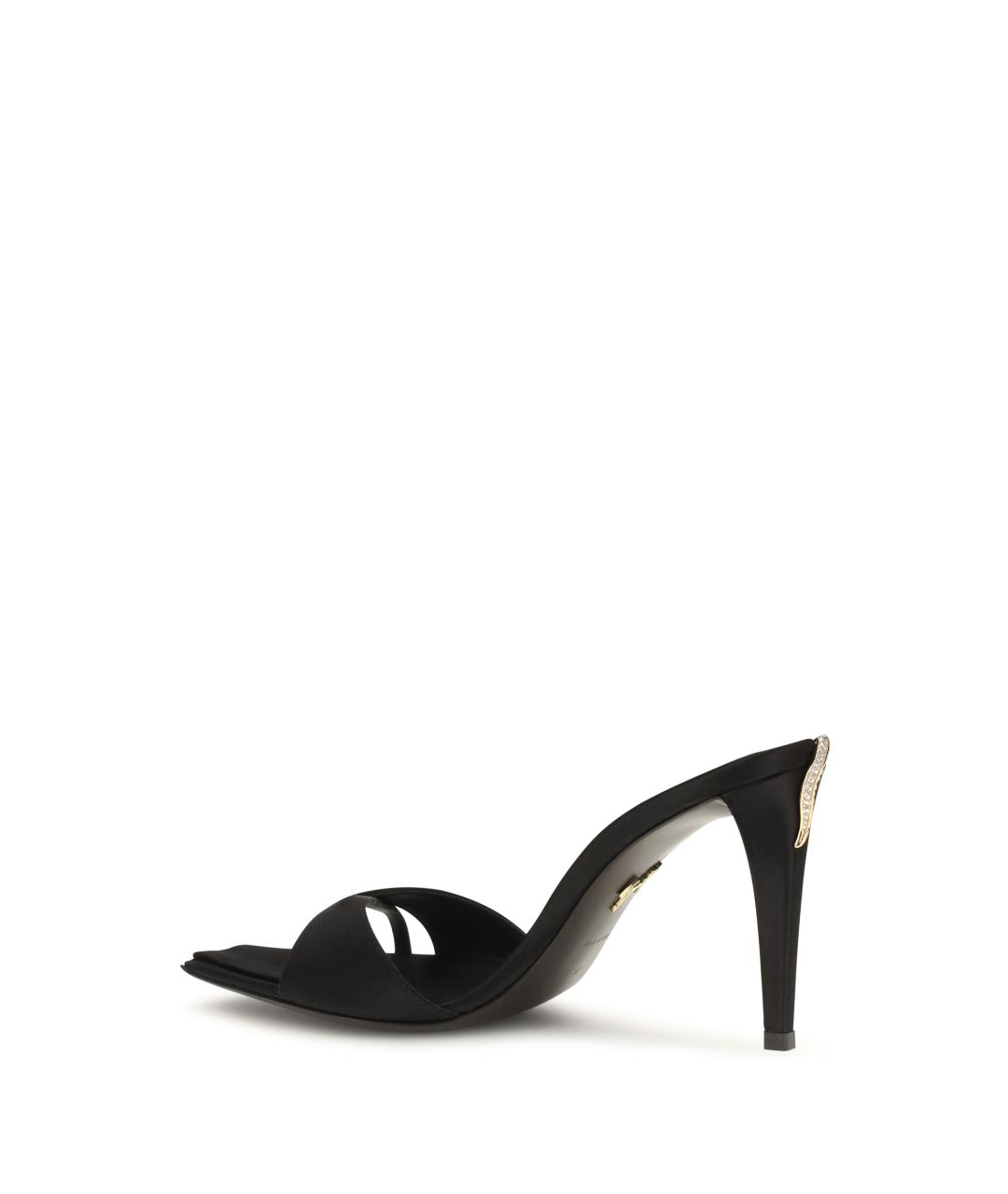 GIUSEPPE ZANOTTI DESIGN Черные текстильные мюли, фото 3