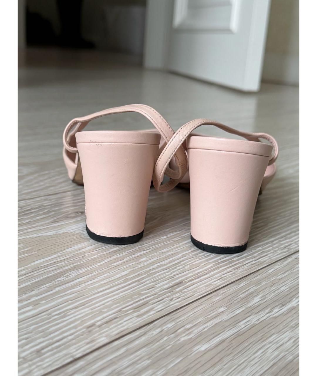 CHANEL Розовые кожаные туфли, фото 4