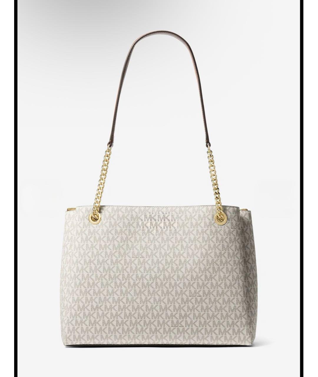 MICHAEL KORS Бежевая сумка тоут из искусственной кожи, фото 3
