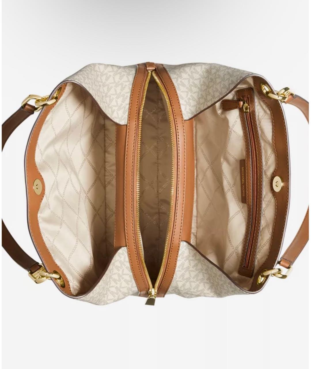 MICHAEL KORS Бежевая сумка тоут из искусственной кожи, фото 4