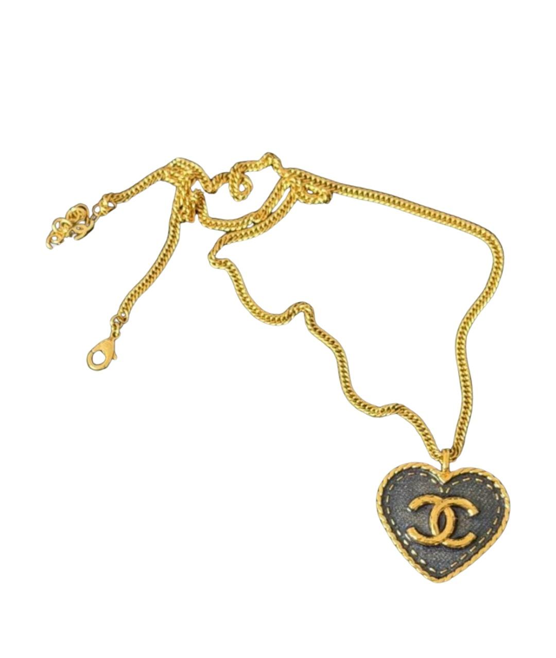 CHANEL Золотая металлическая подвеска, фото 1