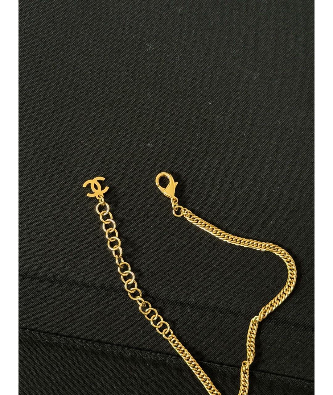 CHANEL Золотая металлическая подвеска, фото 3