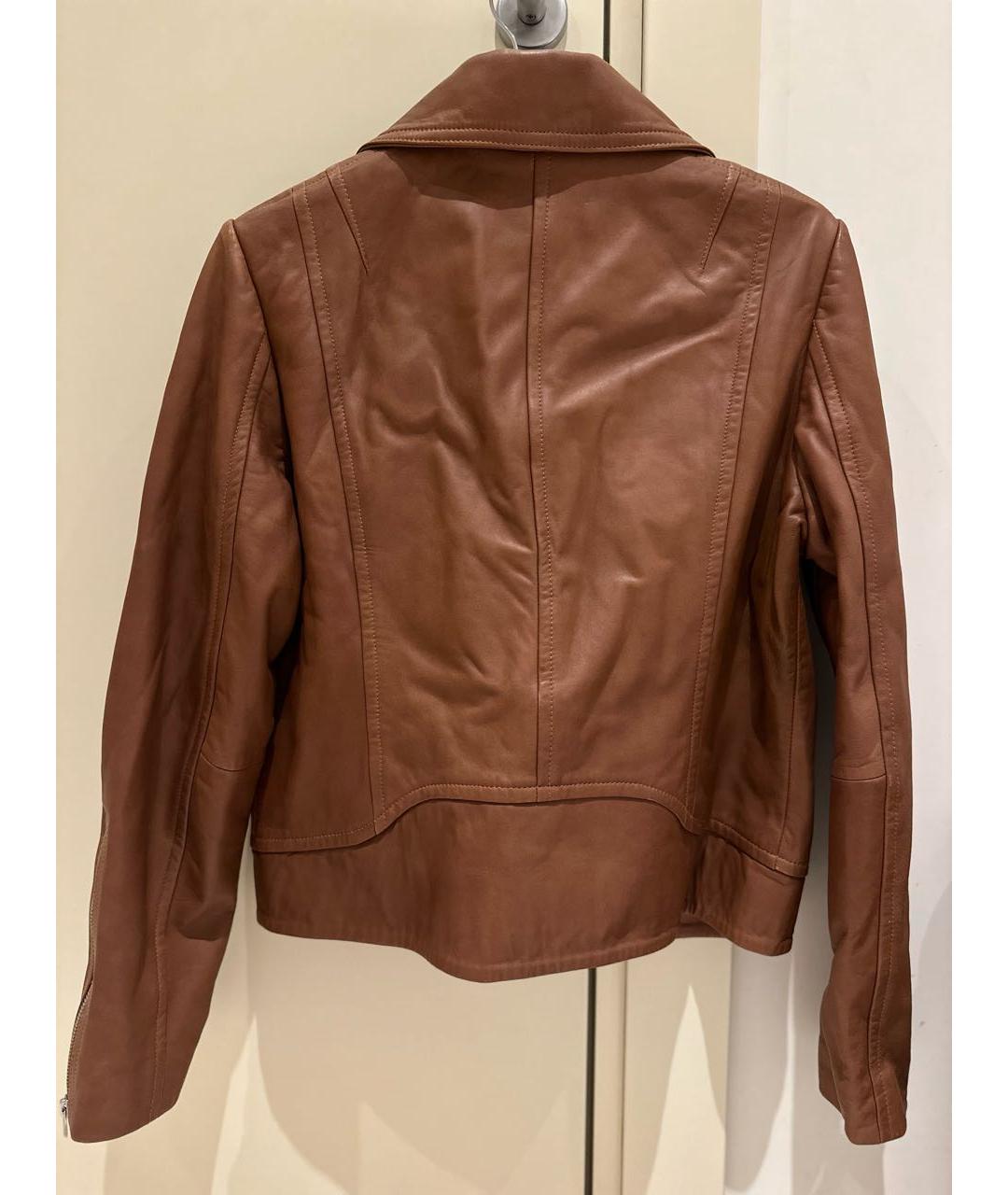 RAG & BONE Коричневая кожаная куртка, фото 2