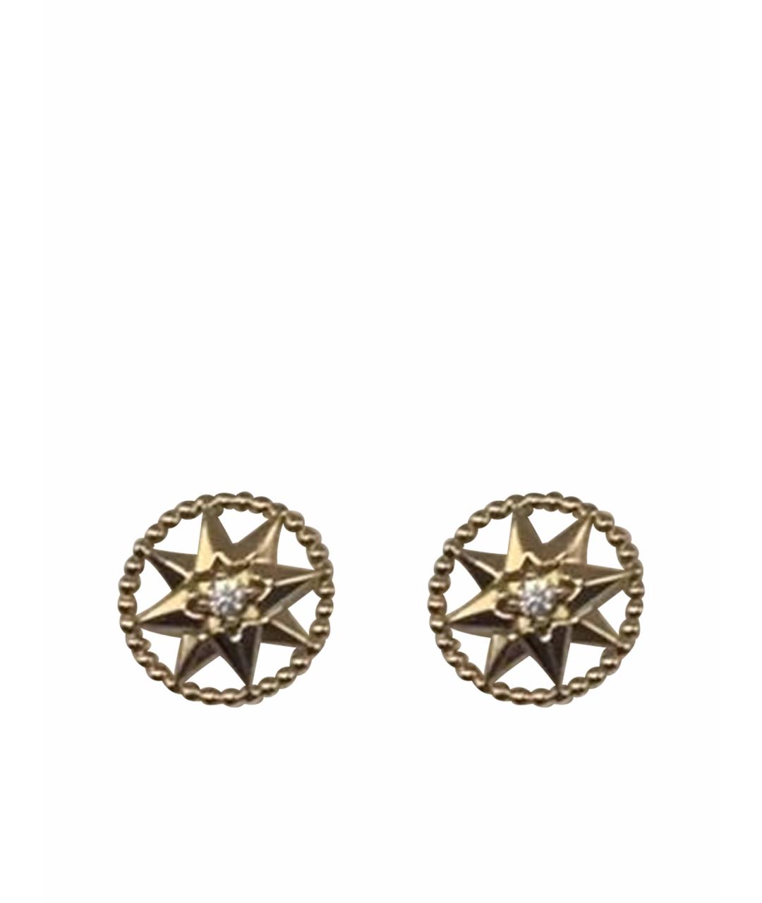 CHRISTIAN DIOR Золотые серьги из желтого золота, фото 1