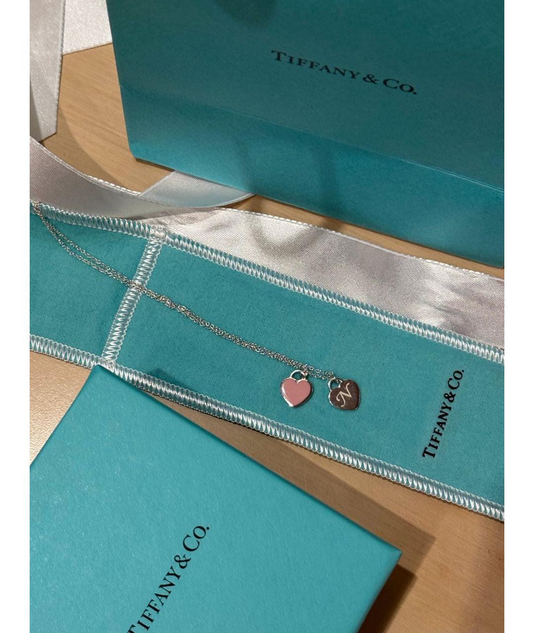 TIFFANY&CO Розовая серебряная подвеска, фото 2