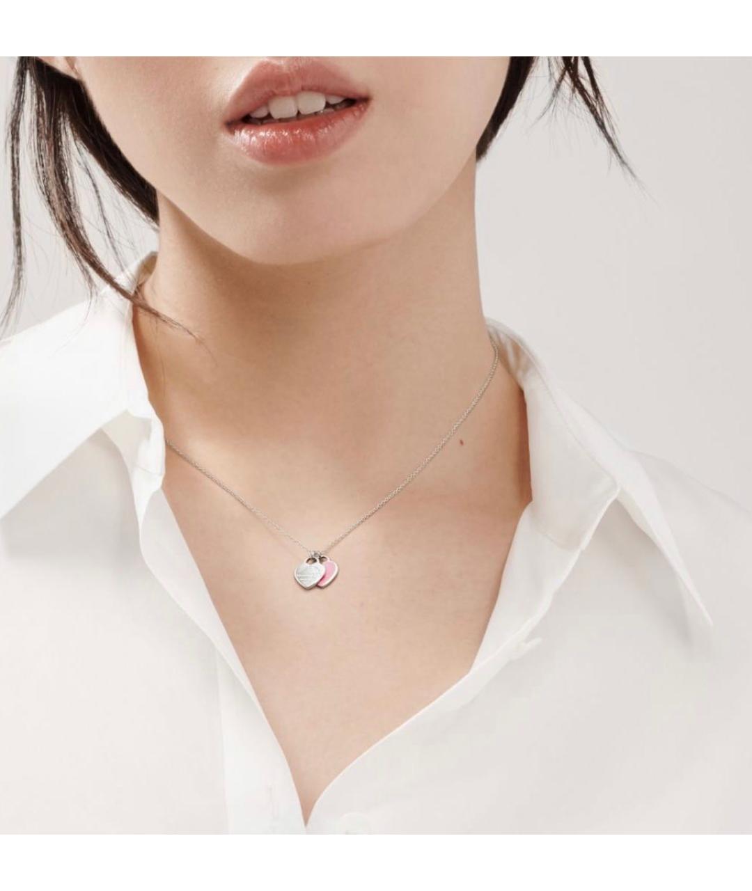 TIFFANY&CO Розовая серебряная подвеска, фото 3