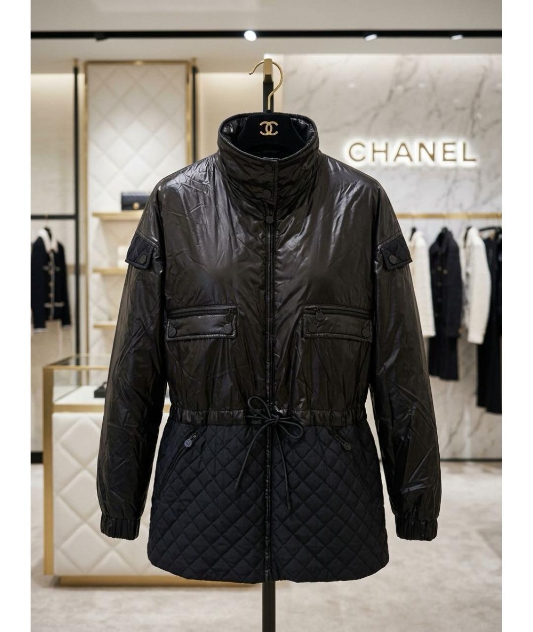 CHANEL Черная нейлоновая куртка, фото 9