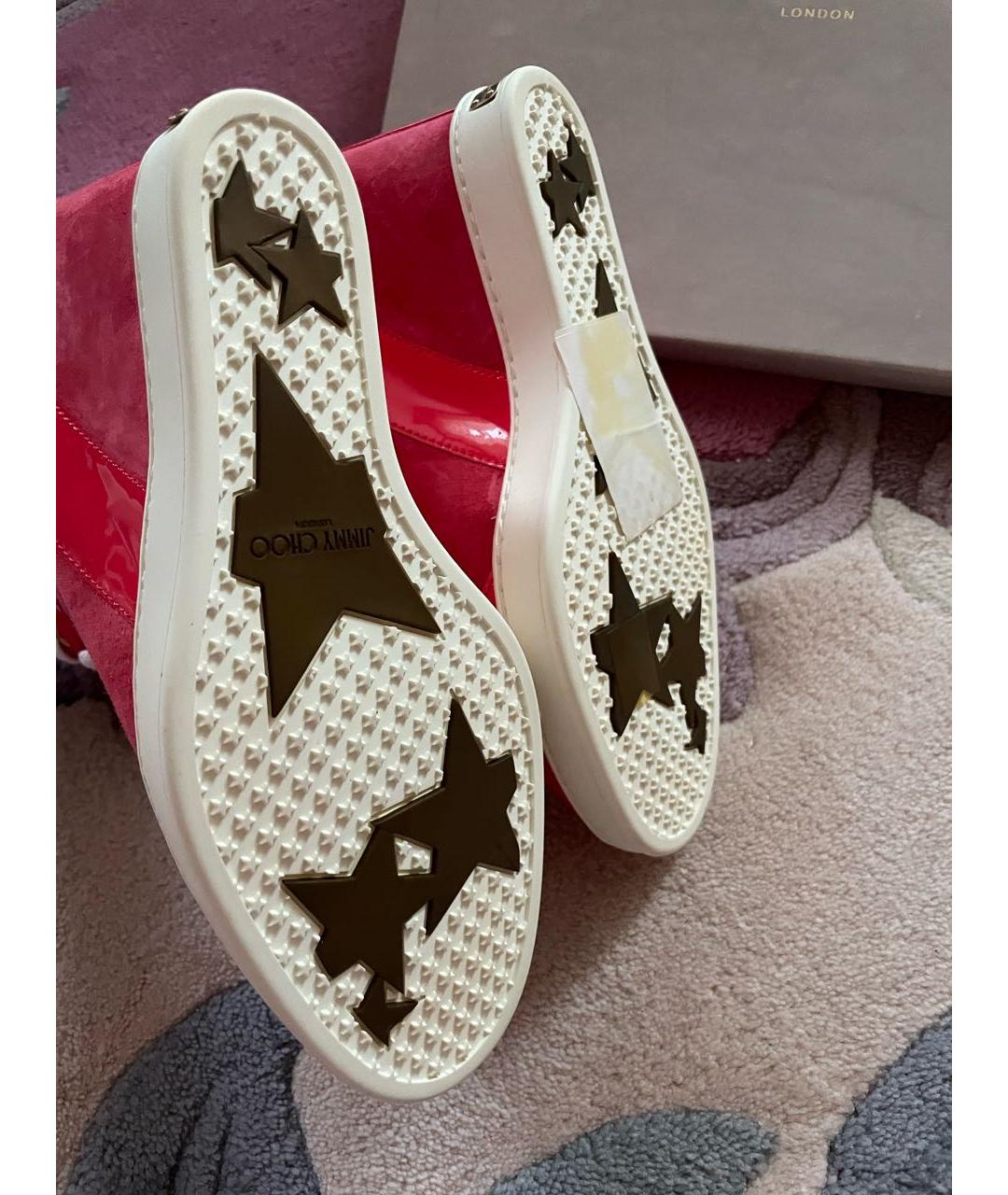 JIMMY CHOO Фуксия замшевые ботинки, фото 7