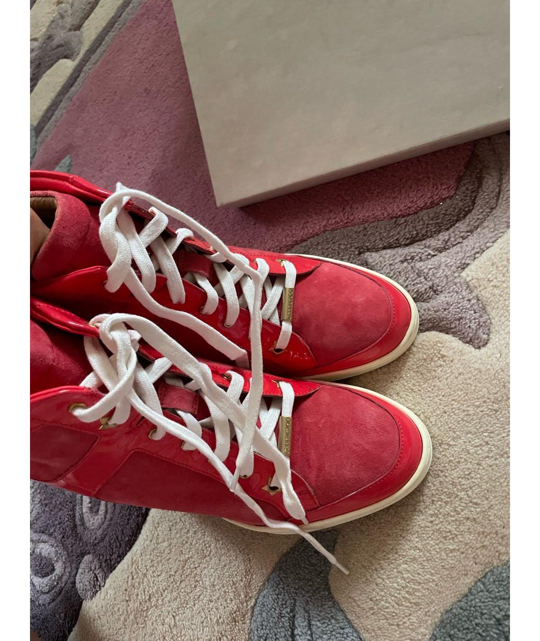 JIMMY CHOO Фуксия замшевые ботинки, фото 3
