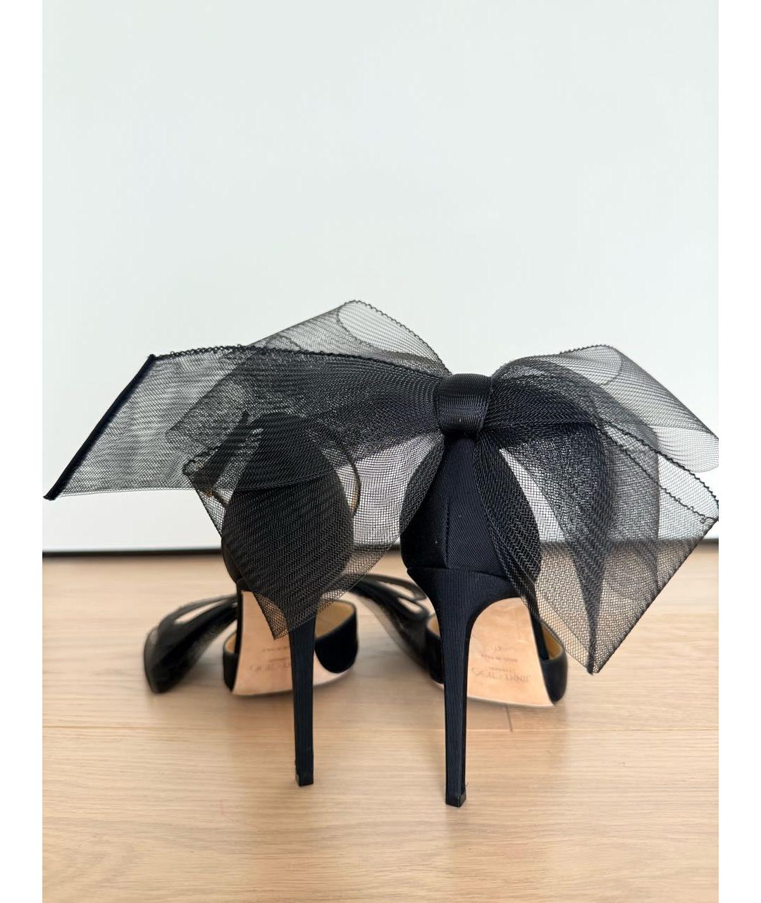 JIMMY CHOO Черные текстильные туфли, фото 4