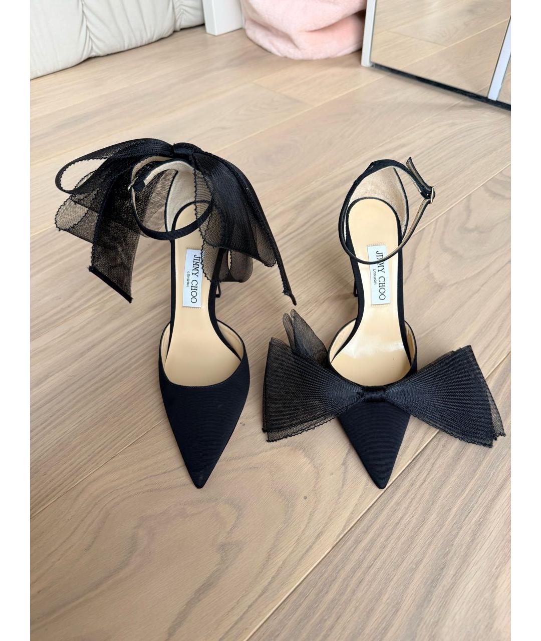 JIMMY CHOO Черные текстильные туфли, фото 2